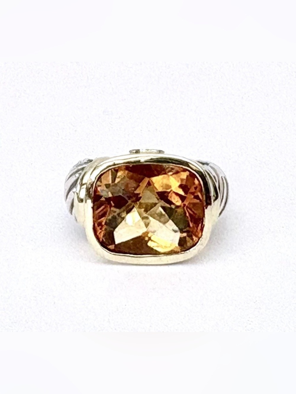 David Yurman Large Citrine Noblesse Ring